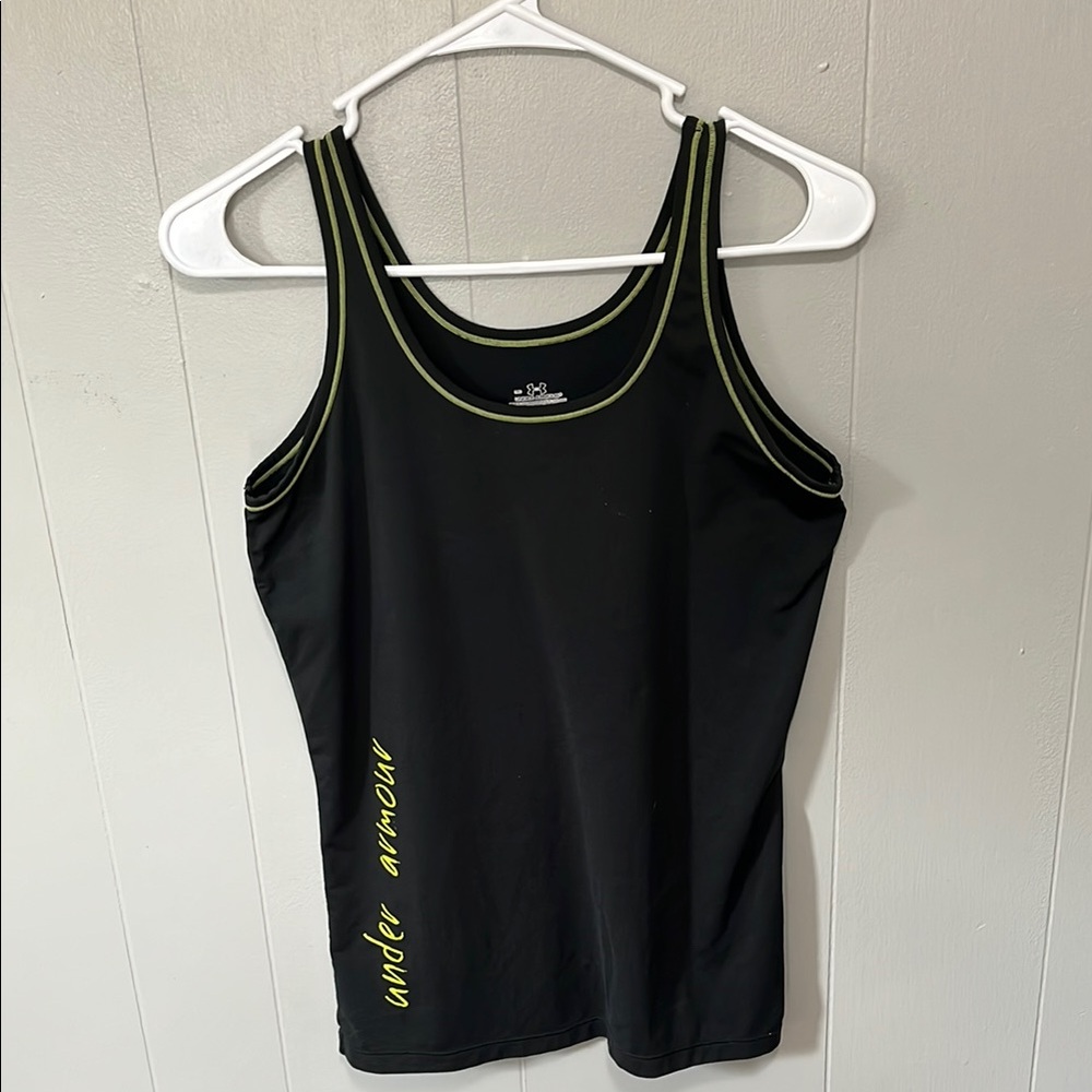 Under Armour Black Tank with Lime Details